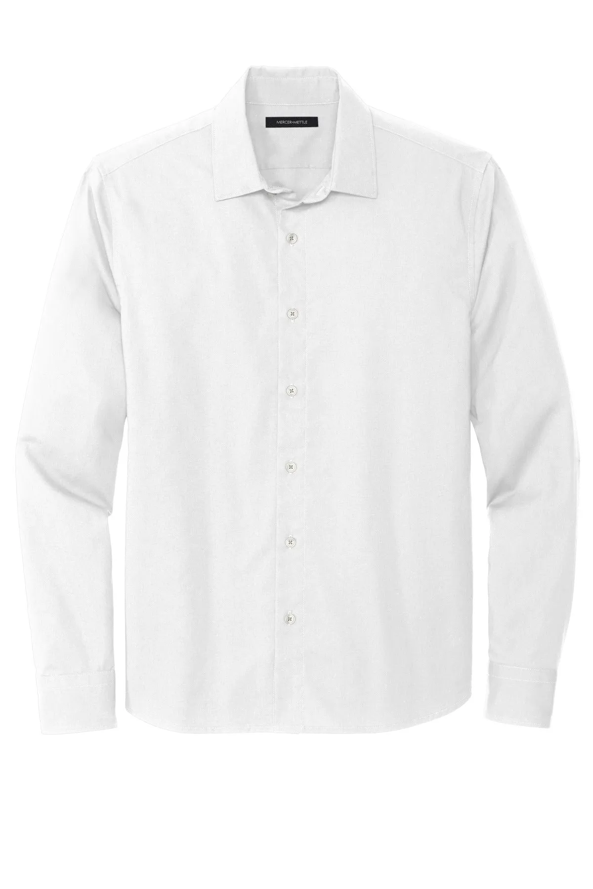 Mercer Mettle Long Sleeve Stretch Woven Shirt MM2000 White
