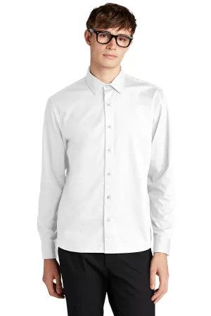 Mercer Mettle Long Sleeve Stretch Woven Shirt MM2000 White