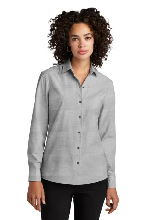 Mercer Mettle Women's Long Sleeve Stretch Woven Shirt MM2001 Gusty Grey End On End