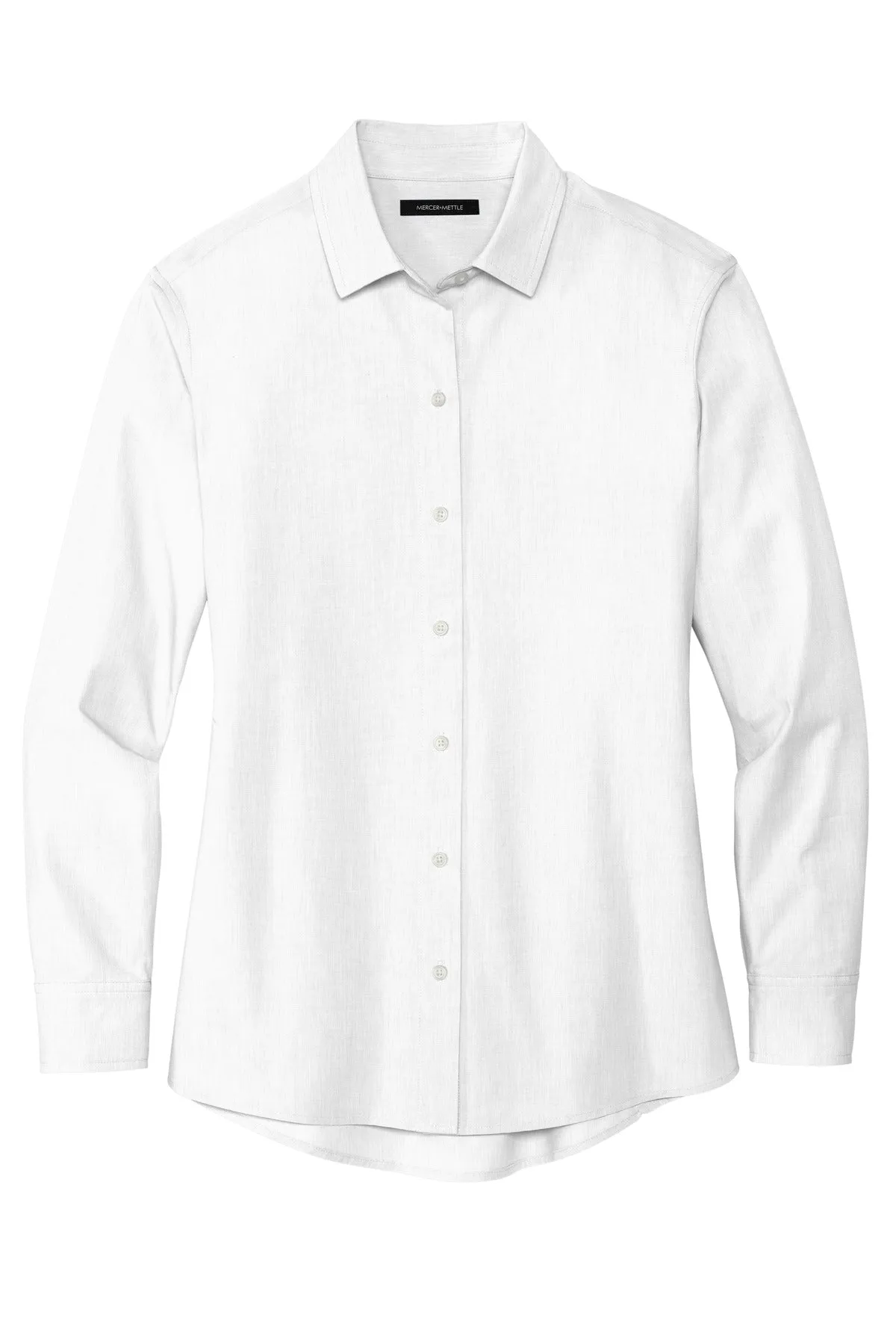 Mercer Mettle Women's Long Sleeve Stretch Woven Shirt MM2001 White