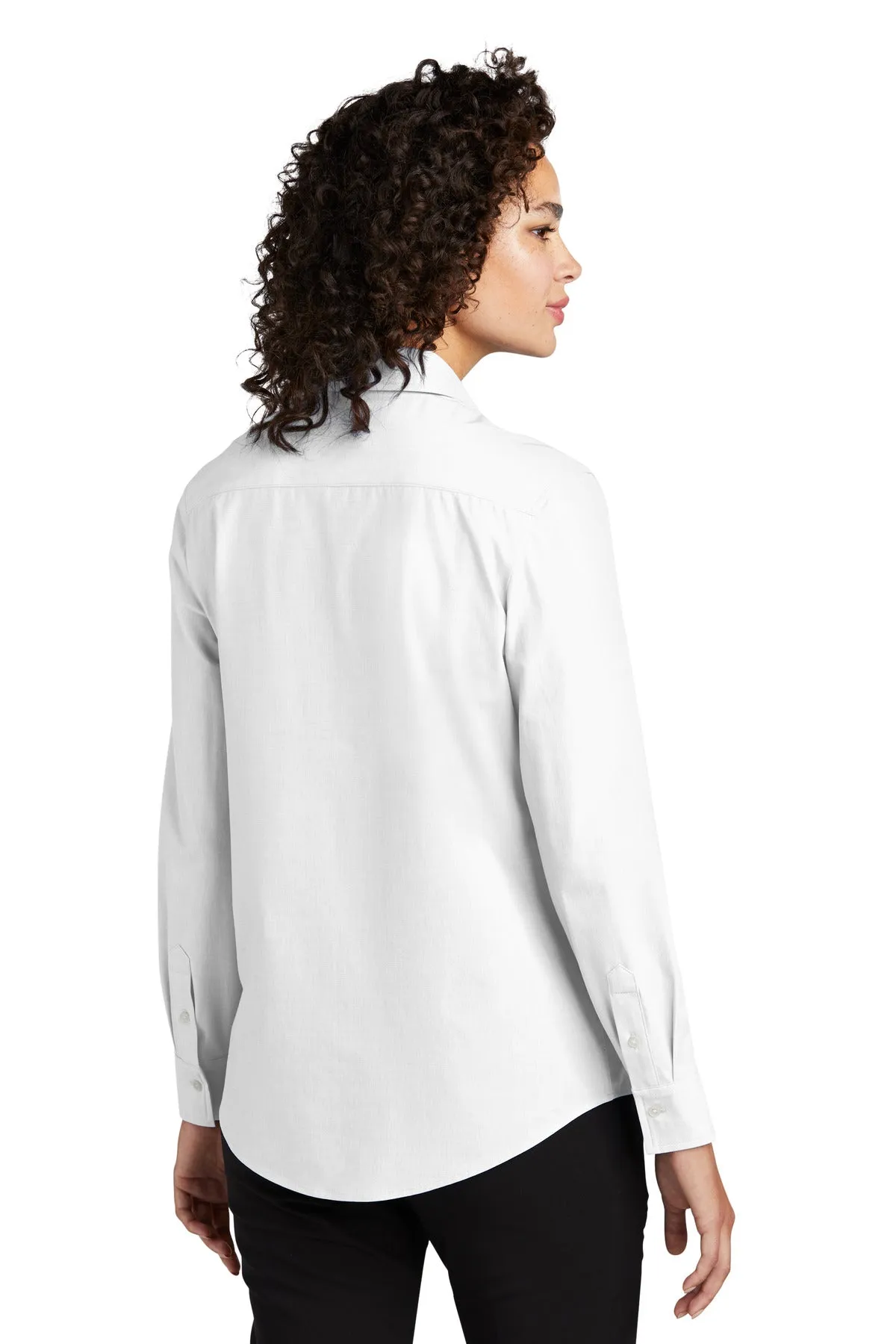 Mercer Mettle Women's Long Sleeve Stretch Woven Shirt MM2001 White
