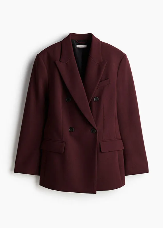 Merlot TailoRed Double-Breasted Blazer