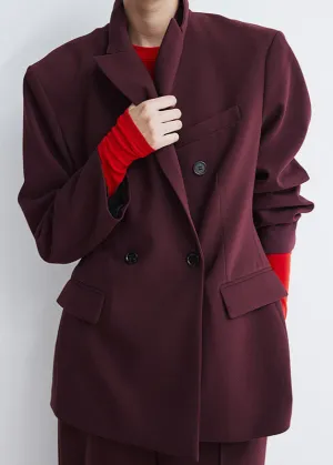 Merlot TailoRed Double-Breasted Blazer