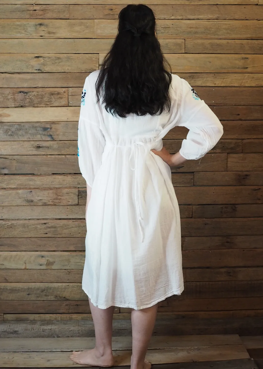 Mexicana Loose Dress Cream