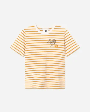 Mia T-shirt Kick - Off White/Orange Stripes