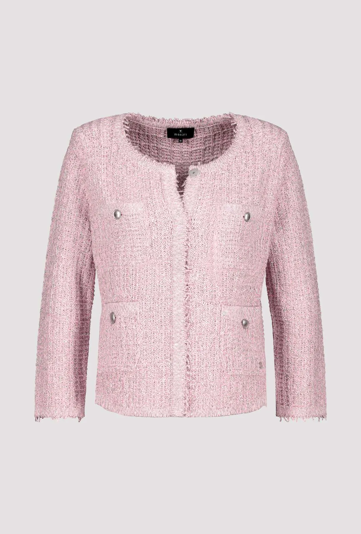 MONARI - Pink Smoothie Round Neck Jacket - 408482