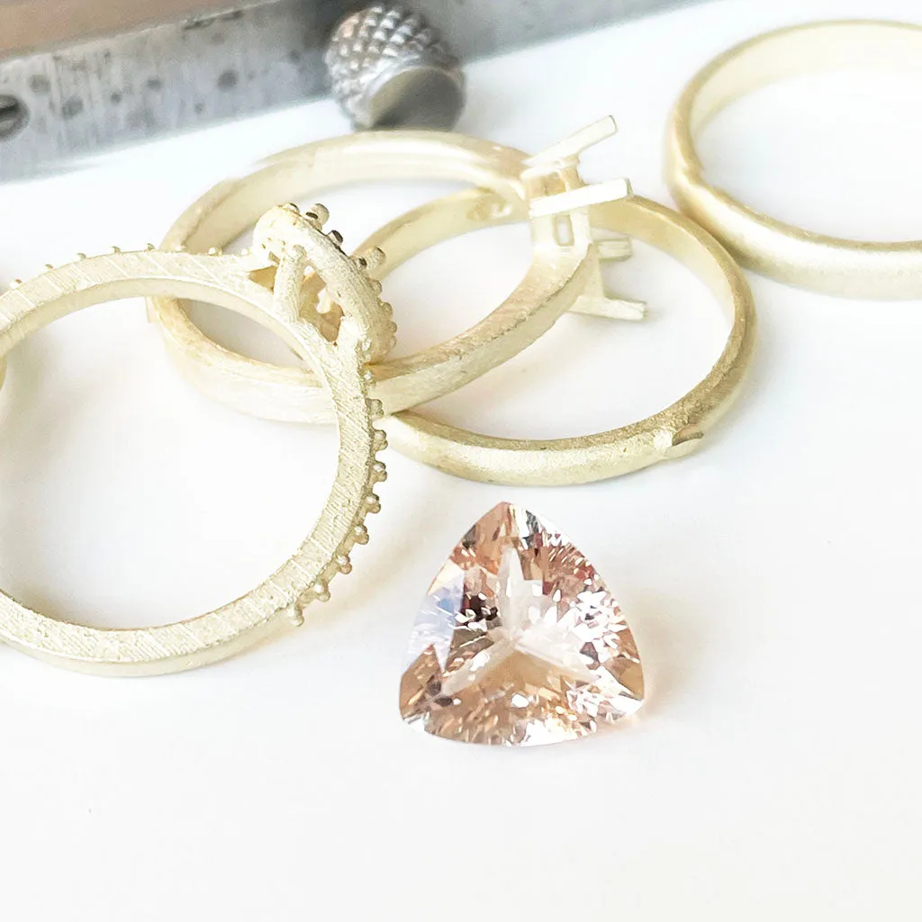 Morganite - Peach Trilliant Cut - 2.60ct