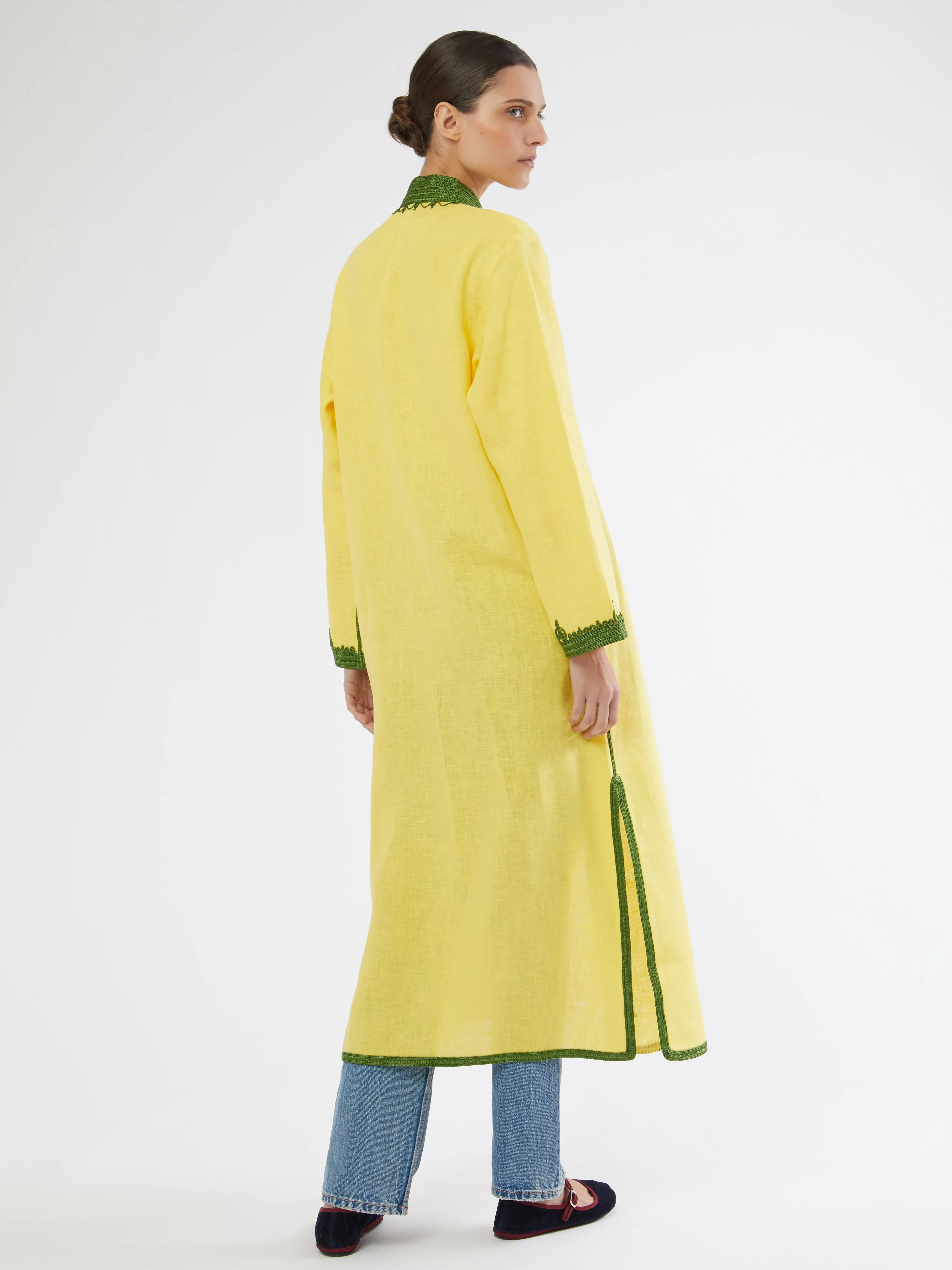 Moroccan linen coat