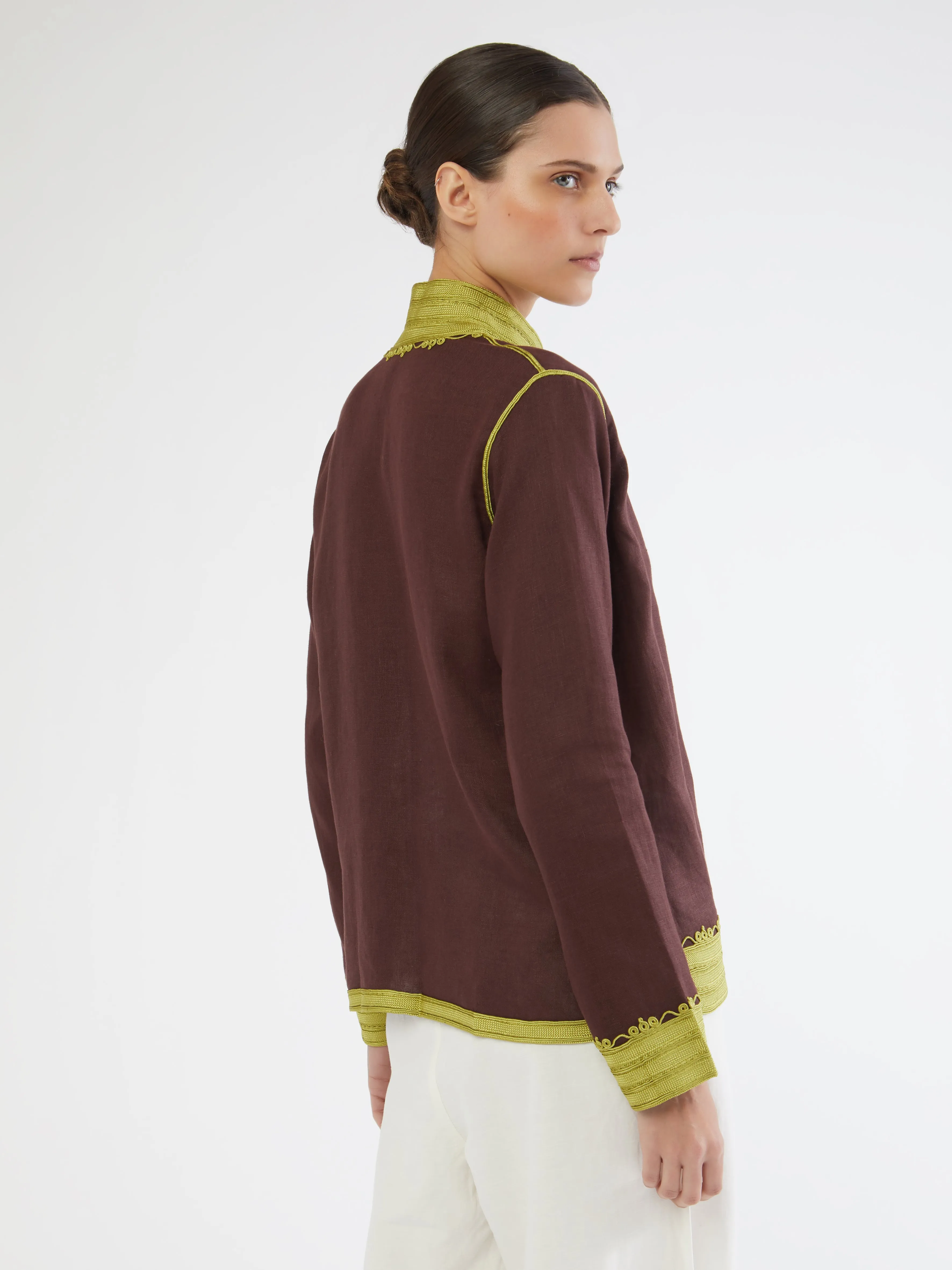 Moroccan linen jacket