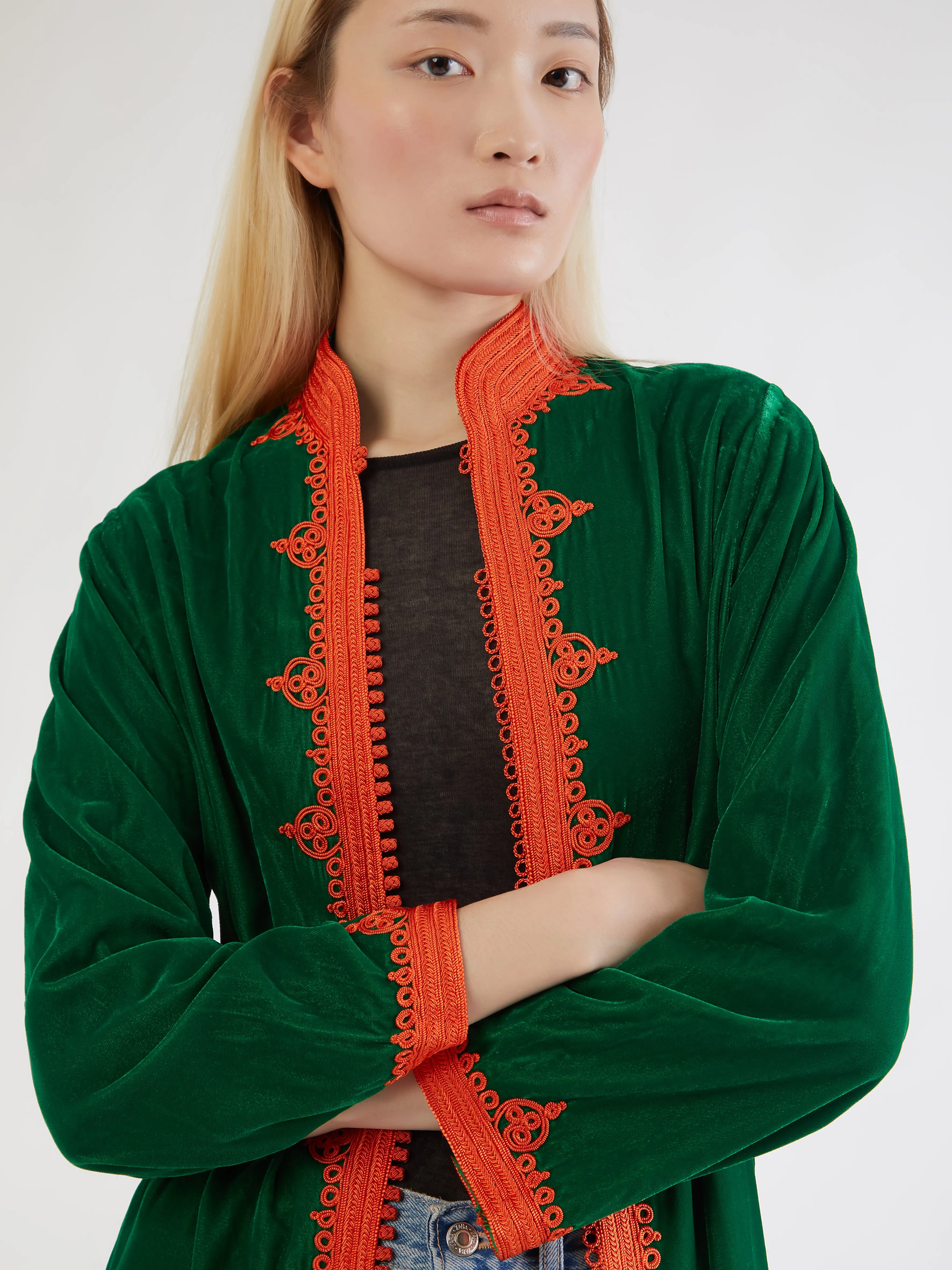Moroccan velvet coat