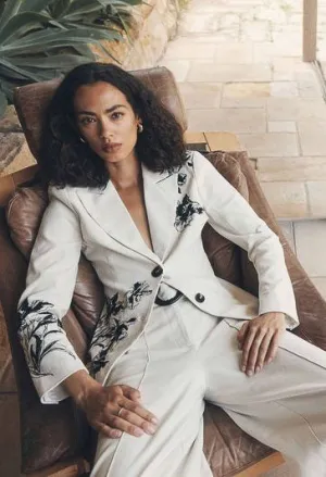 Mos the Label - Lis Embroidery Blazer - Ivory