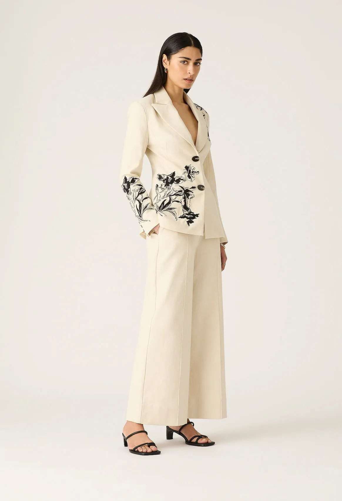 Mos the Label - Lis Embroidery Blazer - Ivory