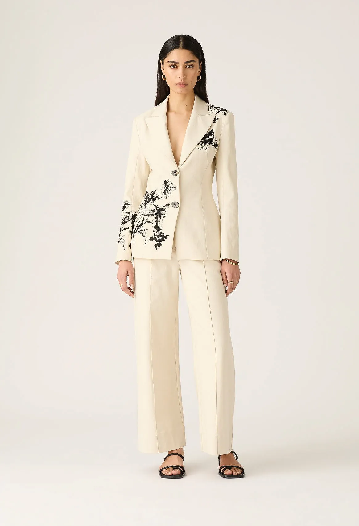 Mos the Label - Lis Embroidery Blazer - Ivory