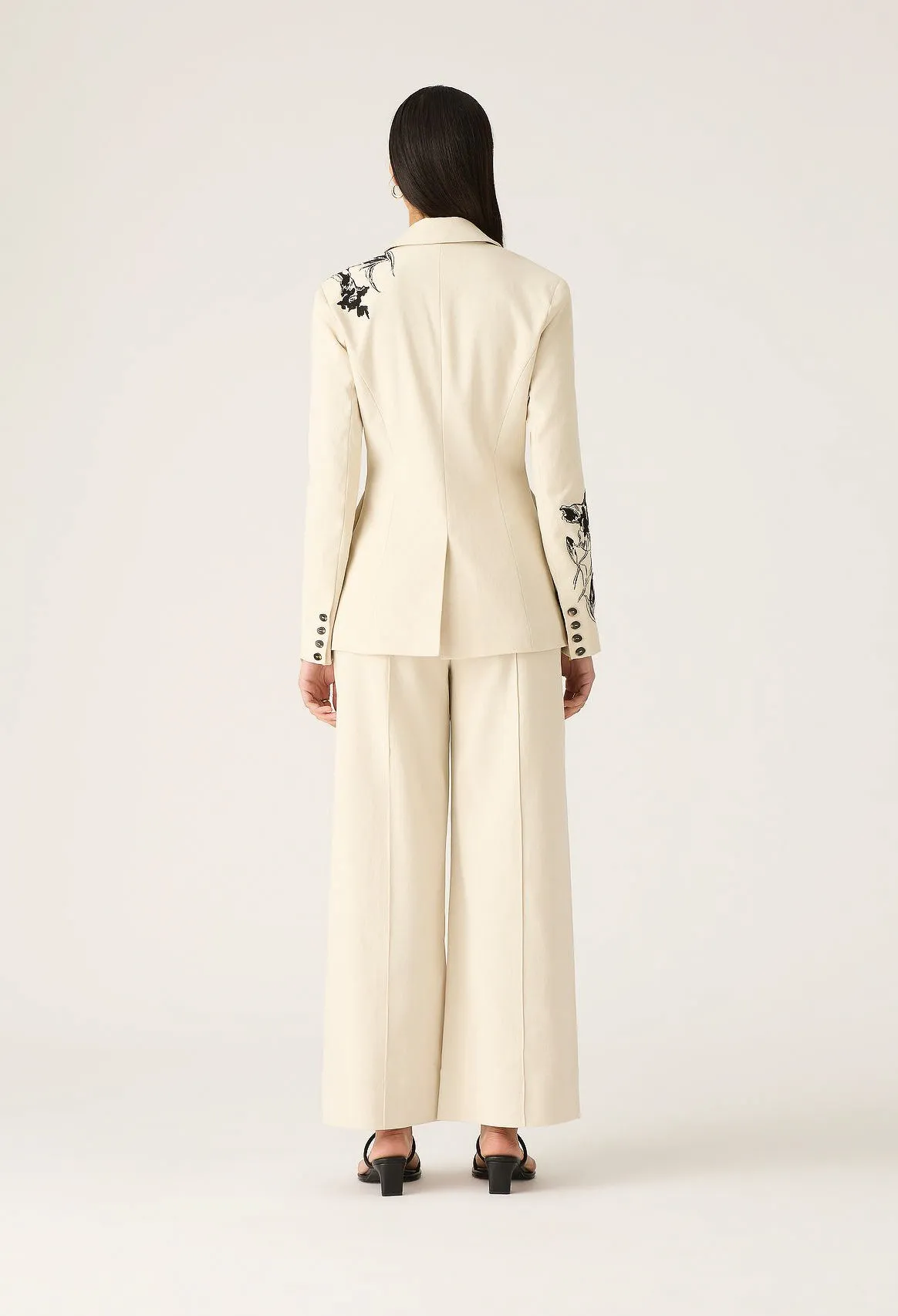 Mos the Label - Lis Embroidery Blazer - Ivory