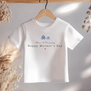 Mother's Day Elephant Personalised Toddler & Kids T Shirt
