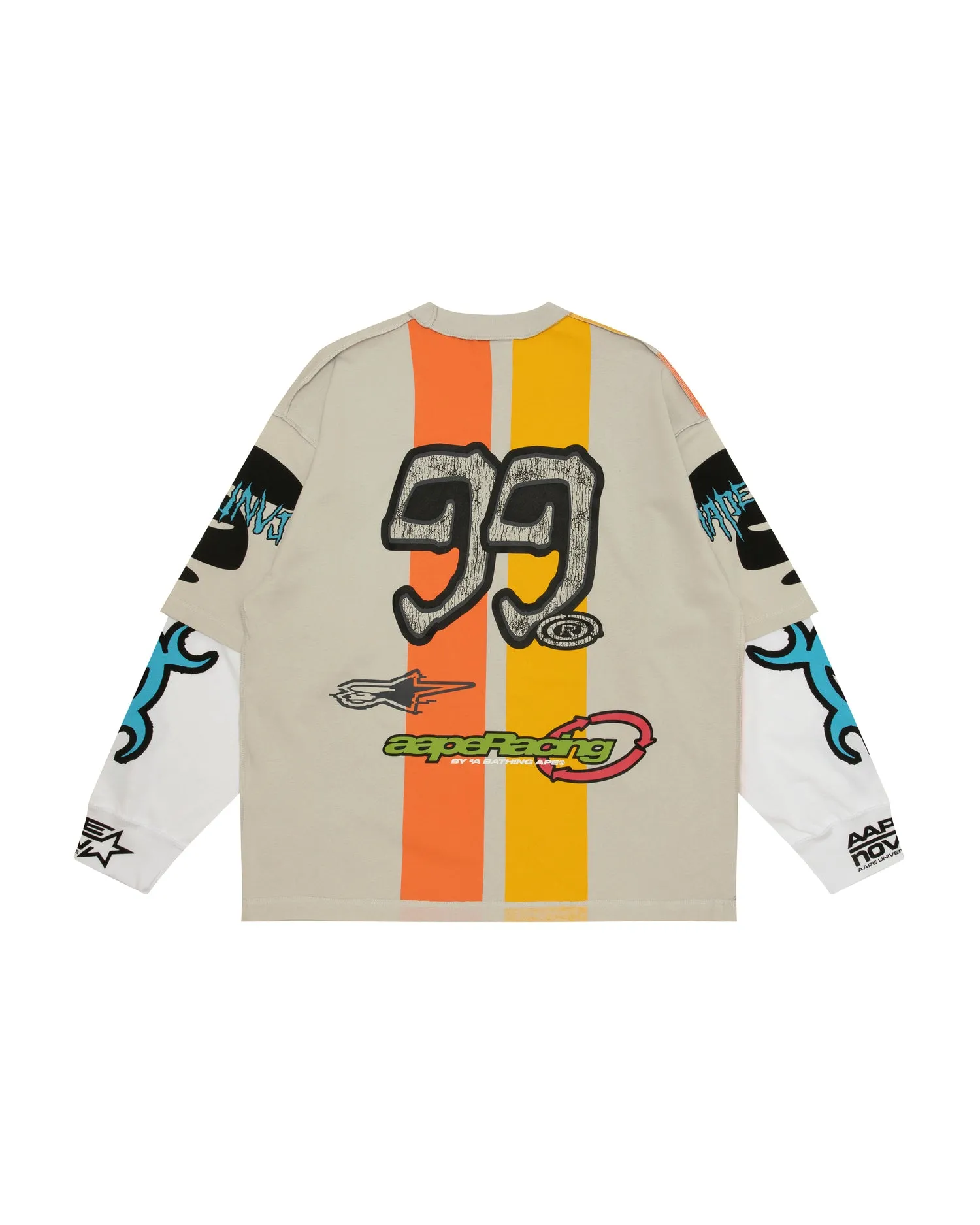 Multi-logo layered long sleeve tee