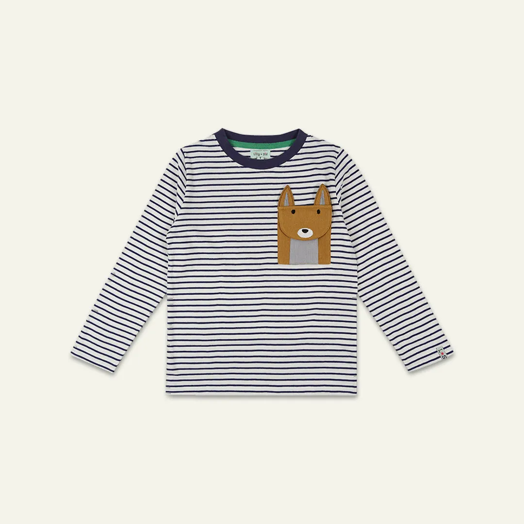 Multicoloured Character And Stripe Print Top