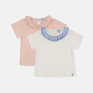 Multicoloured Plain Top - 2 Pack