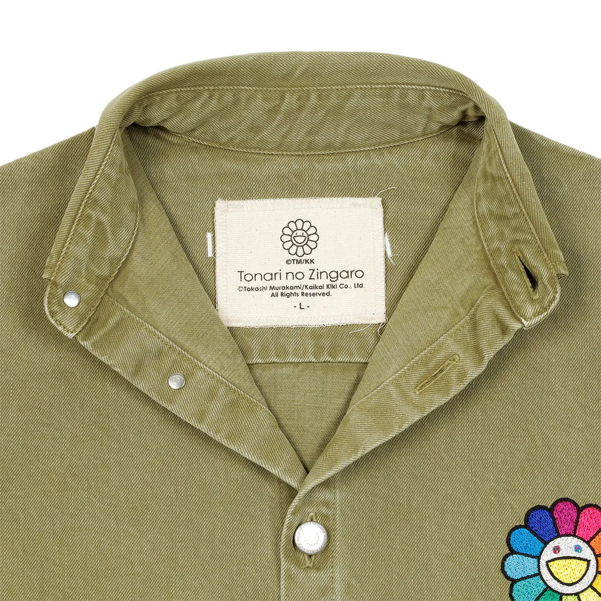 Murakami Flowers Embroidery Patch Cotton Shirts