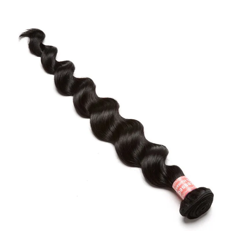 Natural Black Loose Wave 100% Unprocessed Human Hair