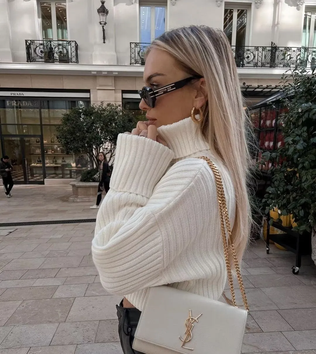 New Fall/Winter Slim Fit Women's Ribbed Turtleneck Knit Sweater, Fashionable and Warm Solid Color Pullover S-240804-26
