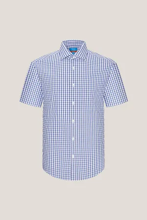 Non-Iron Easy Care Smart Fit Check Short Sleeve Shirt