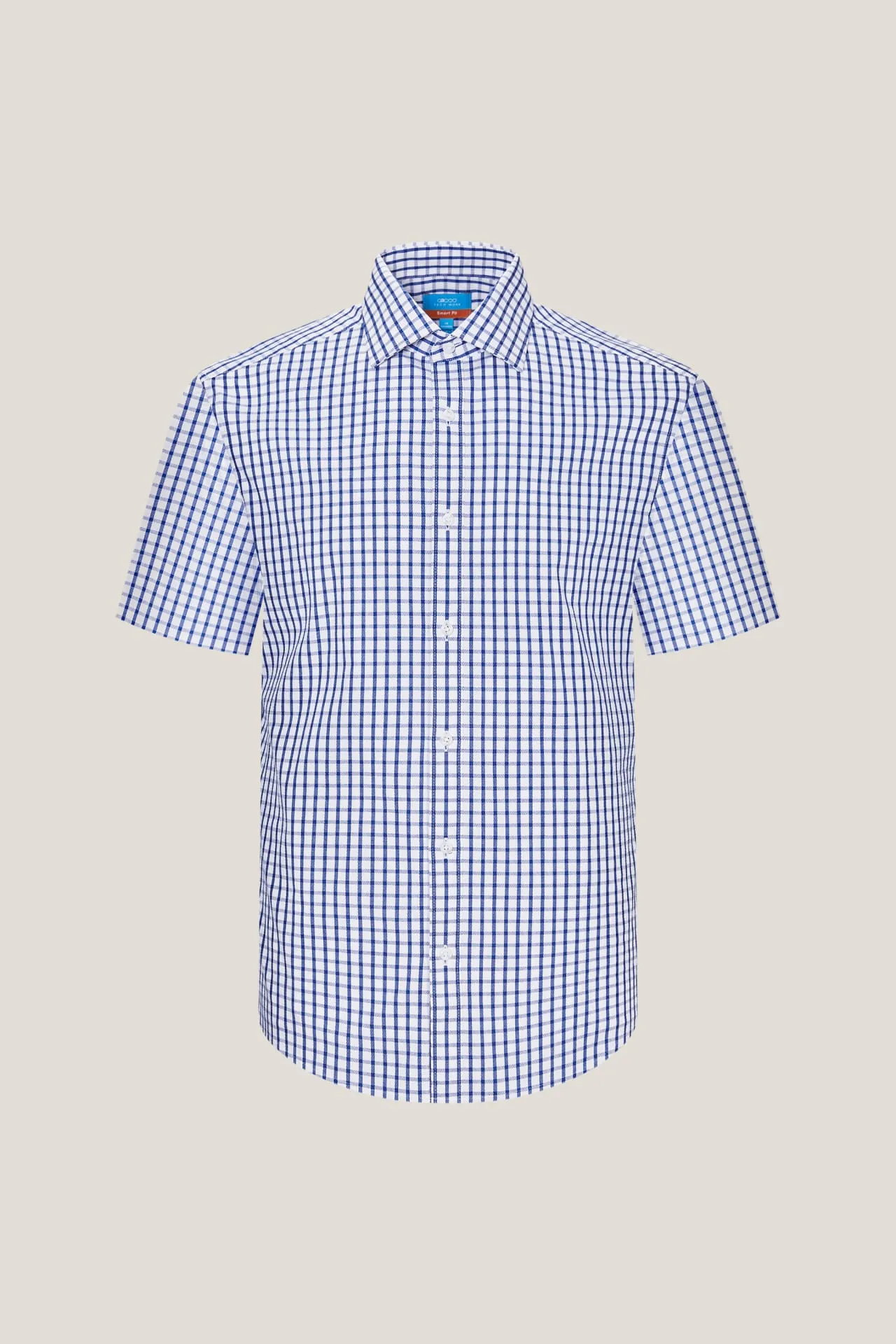 Non-Iron Easy Care Smart Fit Check Short Sleeve Shirt