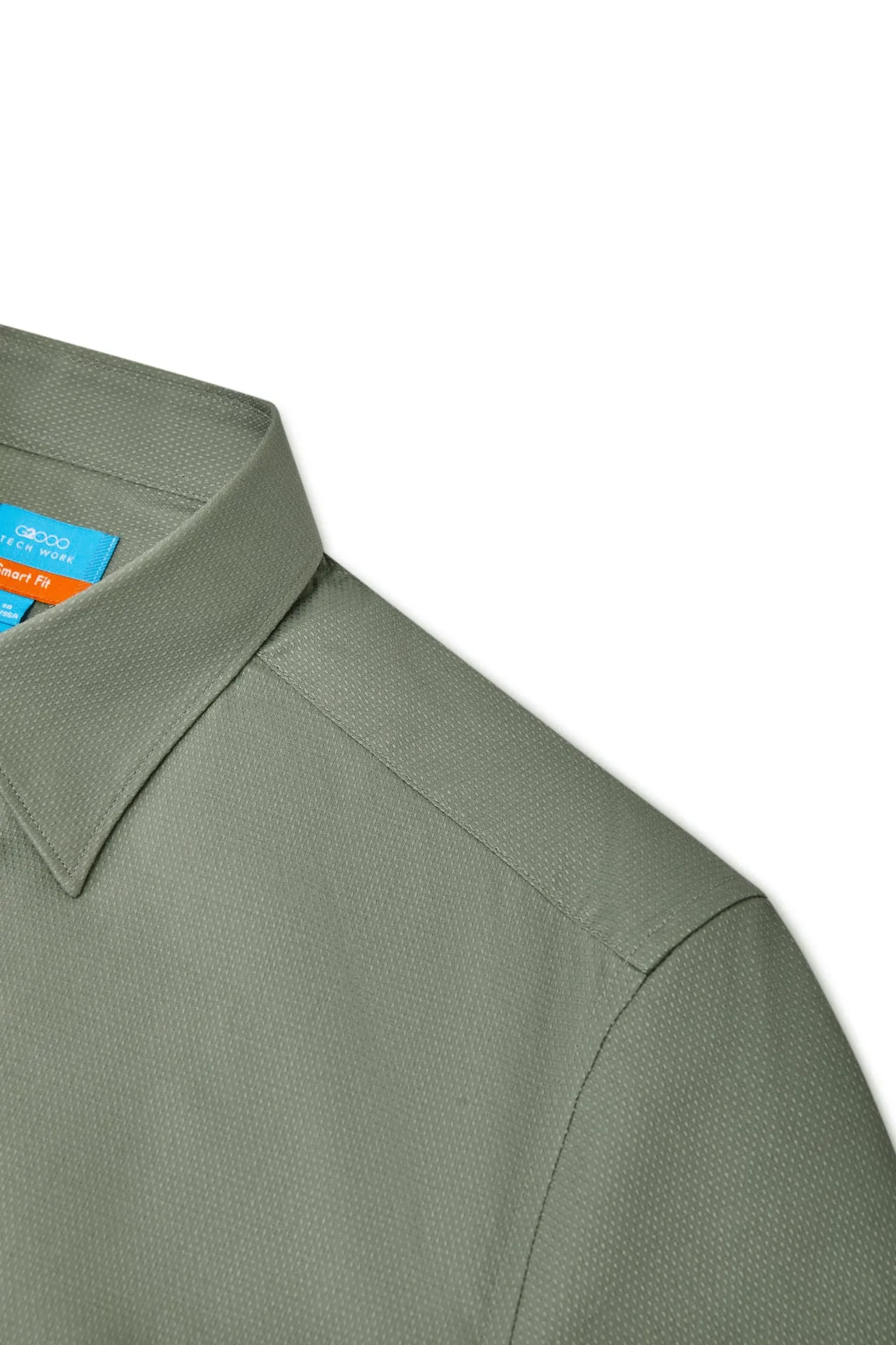 Non-Iron Easy Care Smart Fit Dot Texture Short Sleeve Shirt