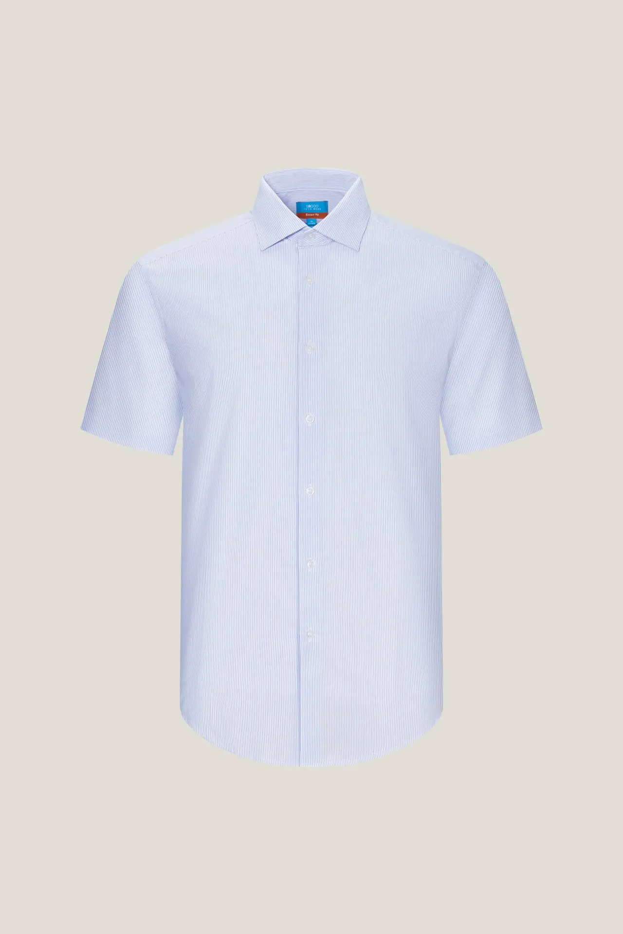 Non-Iron Easy Care Smart Fit Stripe Short Sleeve Shirt
