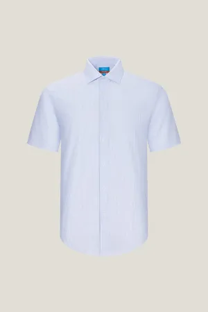 Non-Iron Easy Care Smart Fit Stripe Short Sleeve Shirt