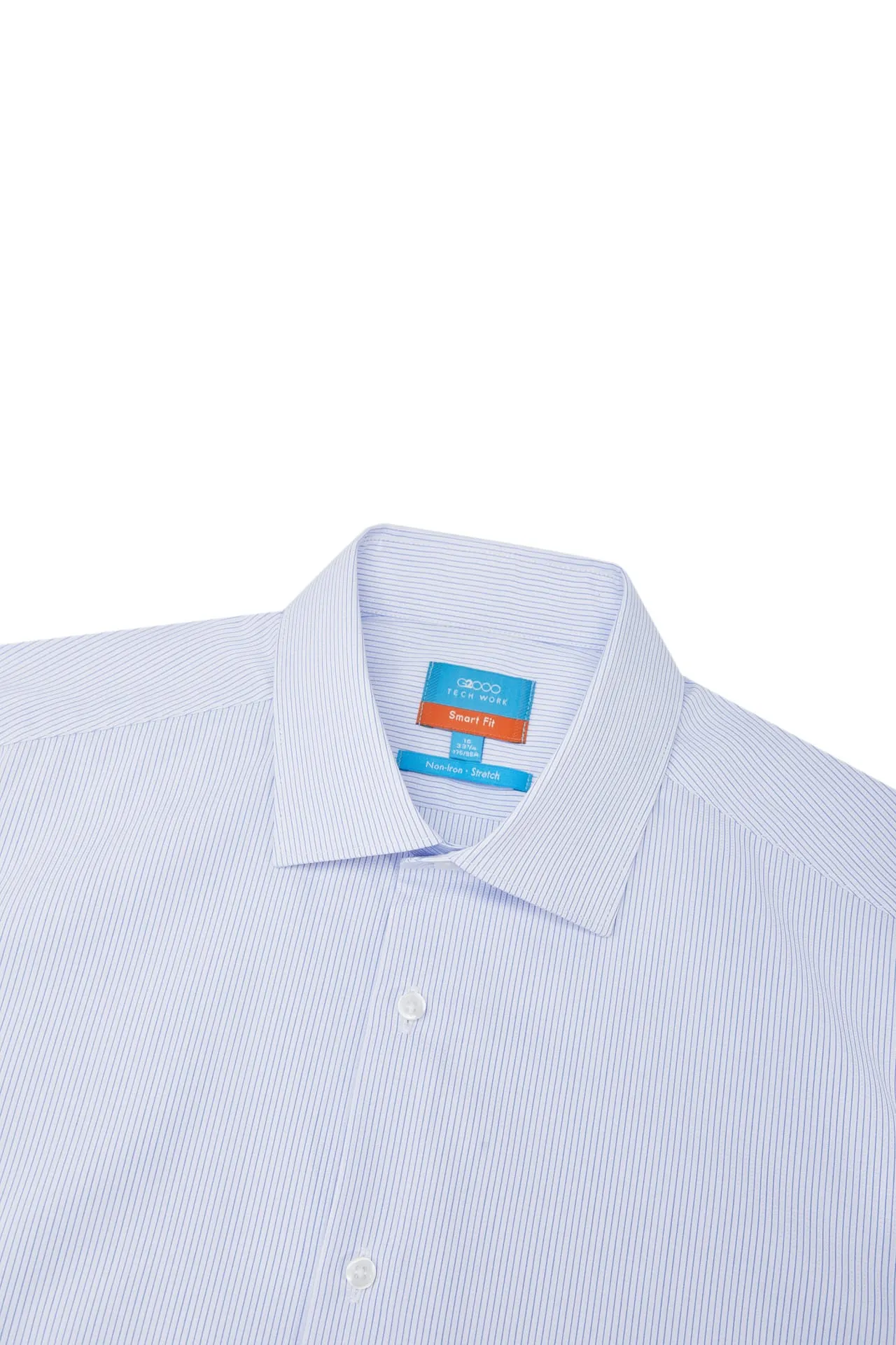 Non-Iron Easy Care Smart Fit Stripe Short Sleeve Shirt