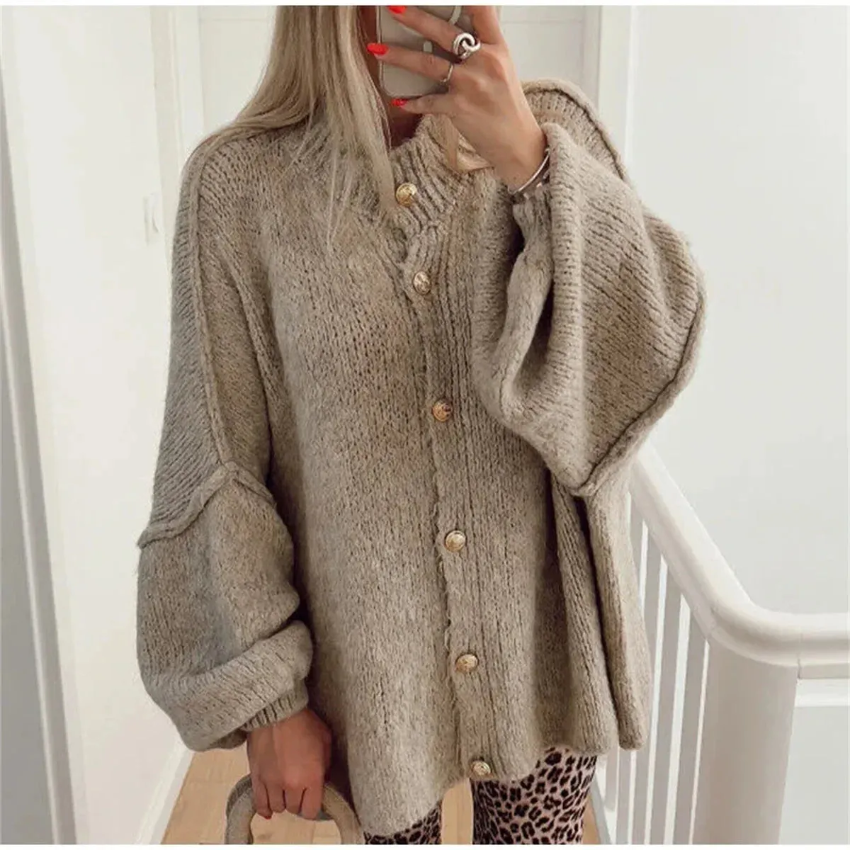 Obsidian Phoenix Women's French Loose Cardigan