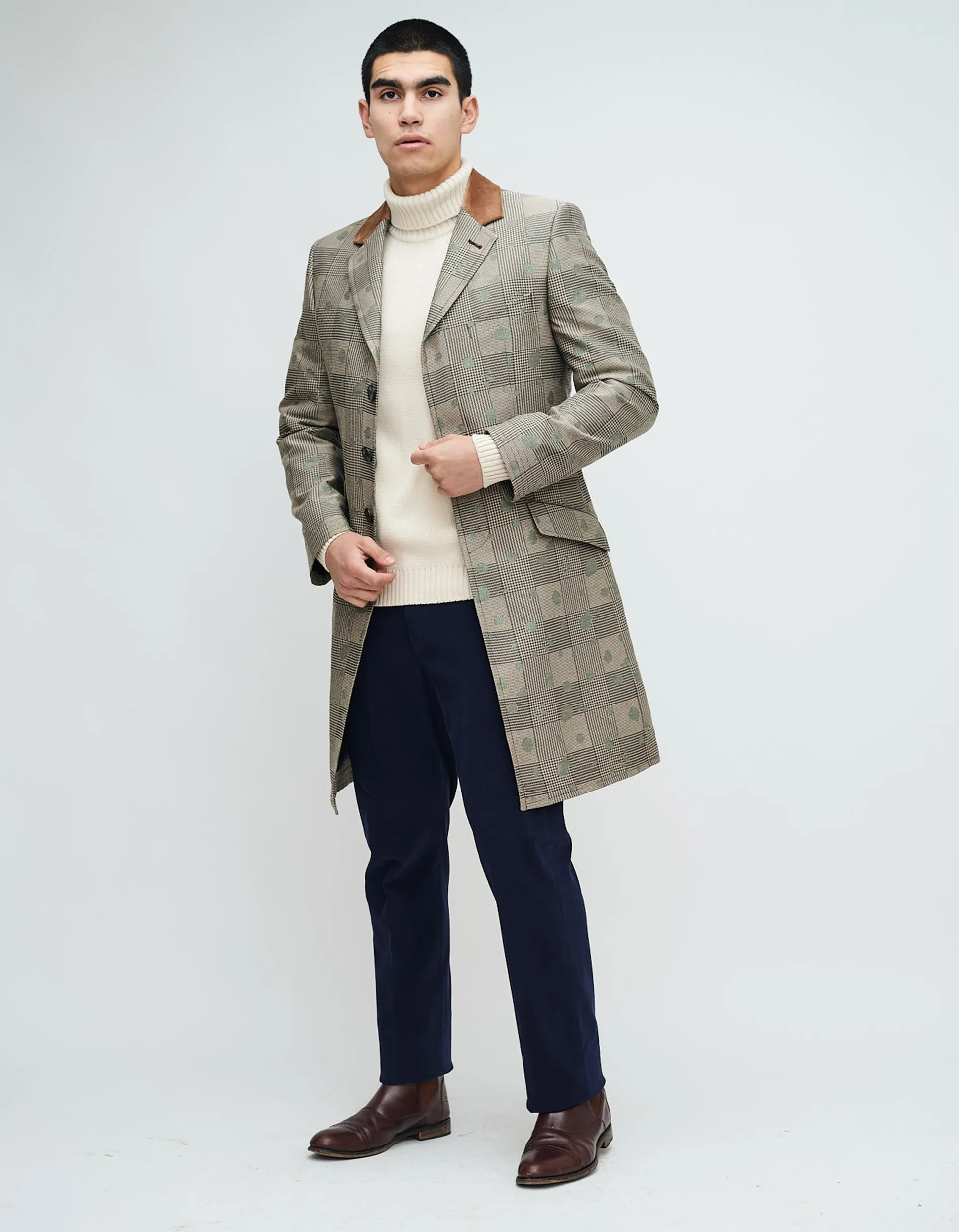 Olive Splash Covert Coat