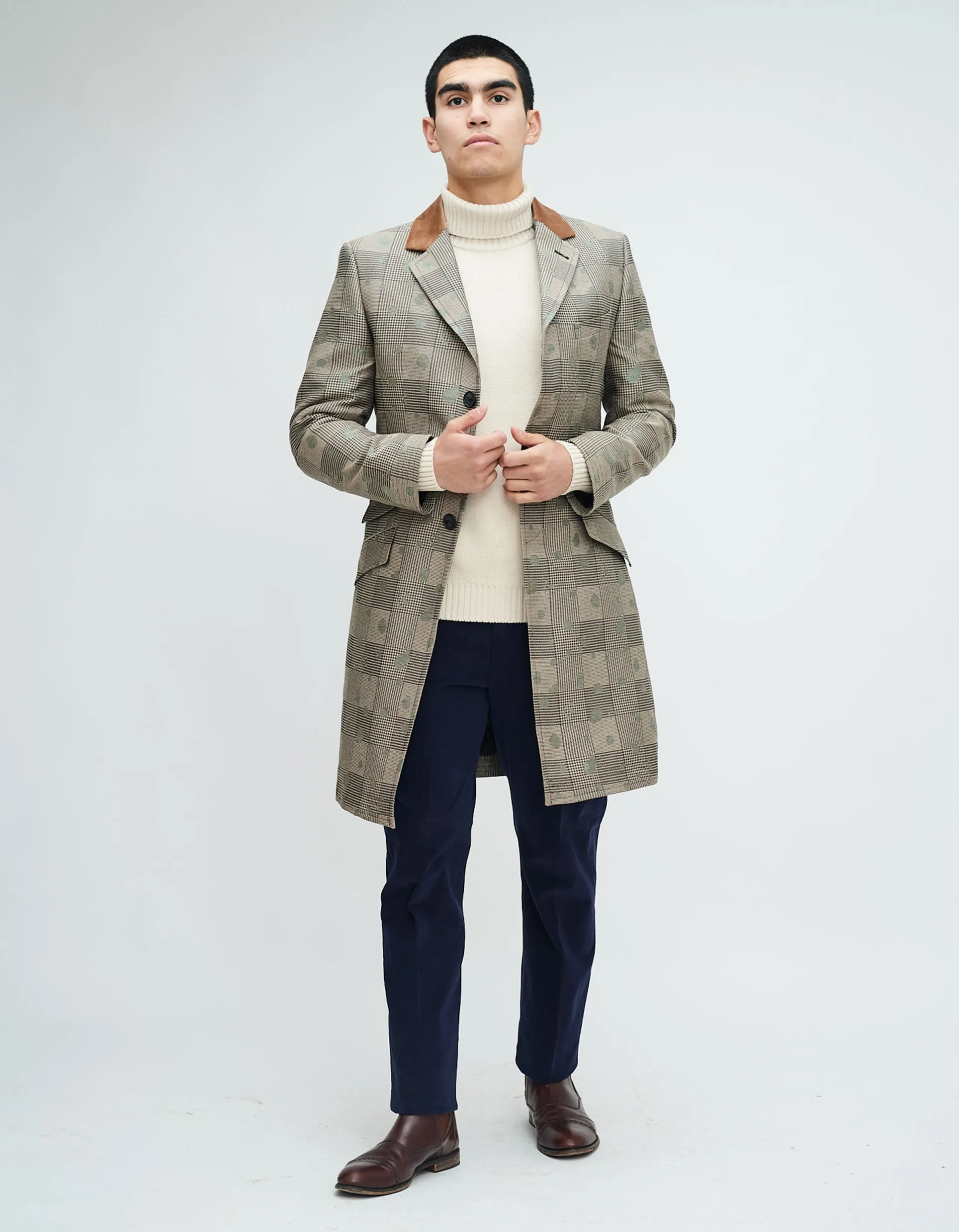 Olive Splash Covert Coat