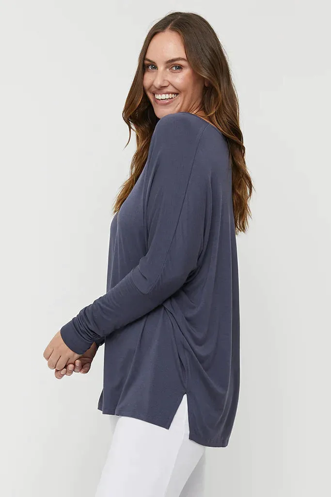 Organic Bamboo Liv Long Sleeve Slouch Maternity Top