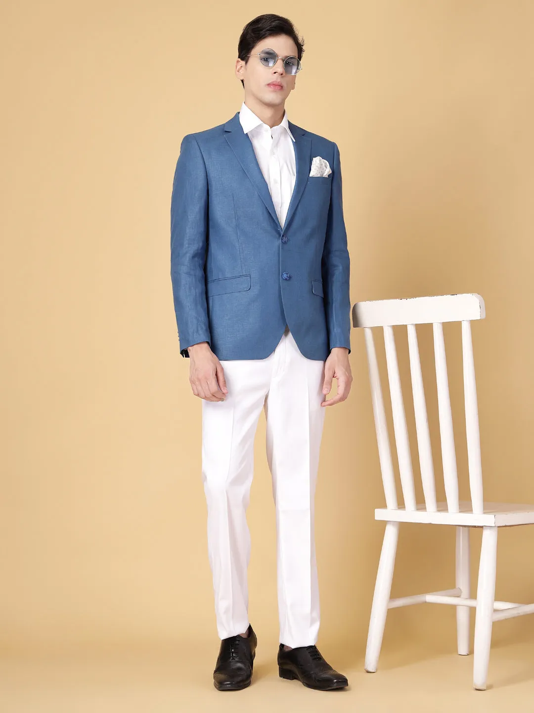 Oriental Blue 100% Hemp Solid Jacket