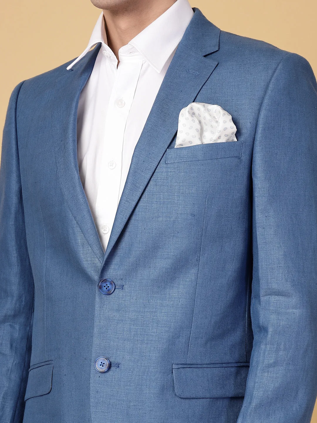 Oriental Blue 100% Hemp Solid Jacket