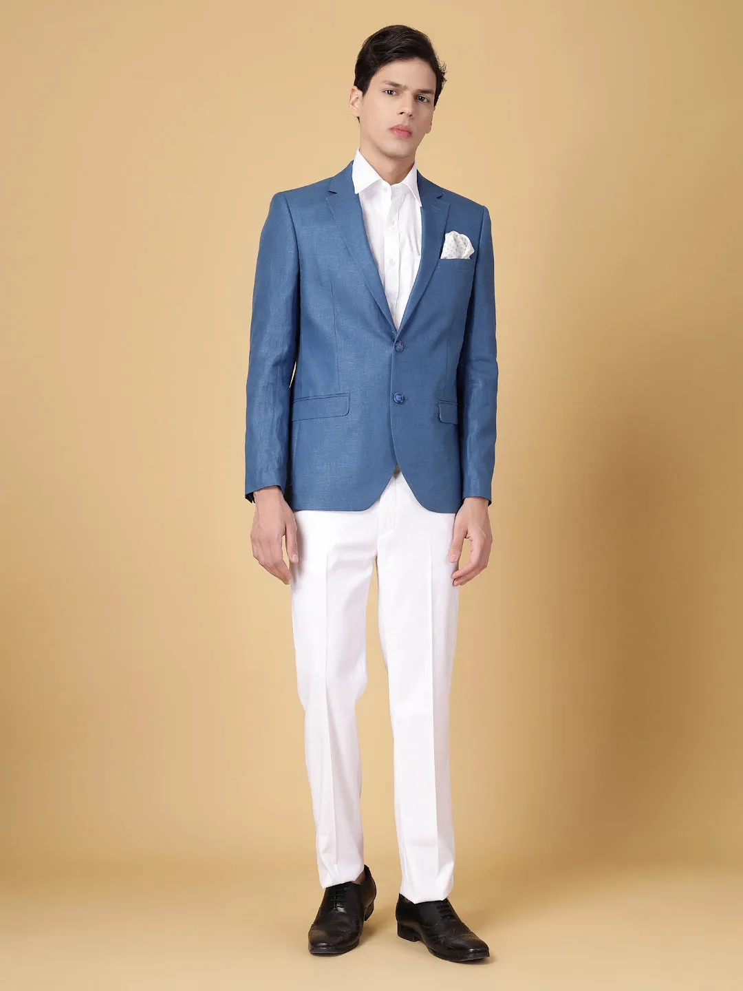 Oriental Blue 100% Hemp Solid Jacket