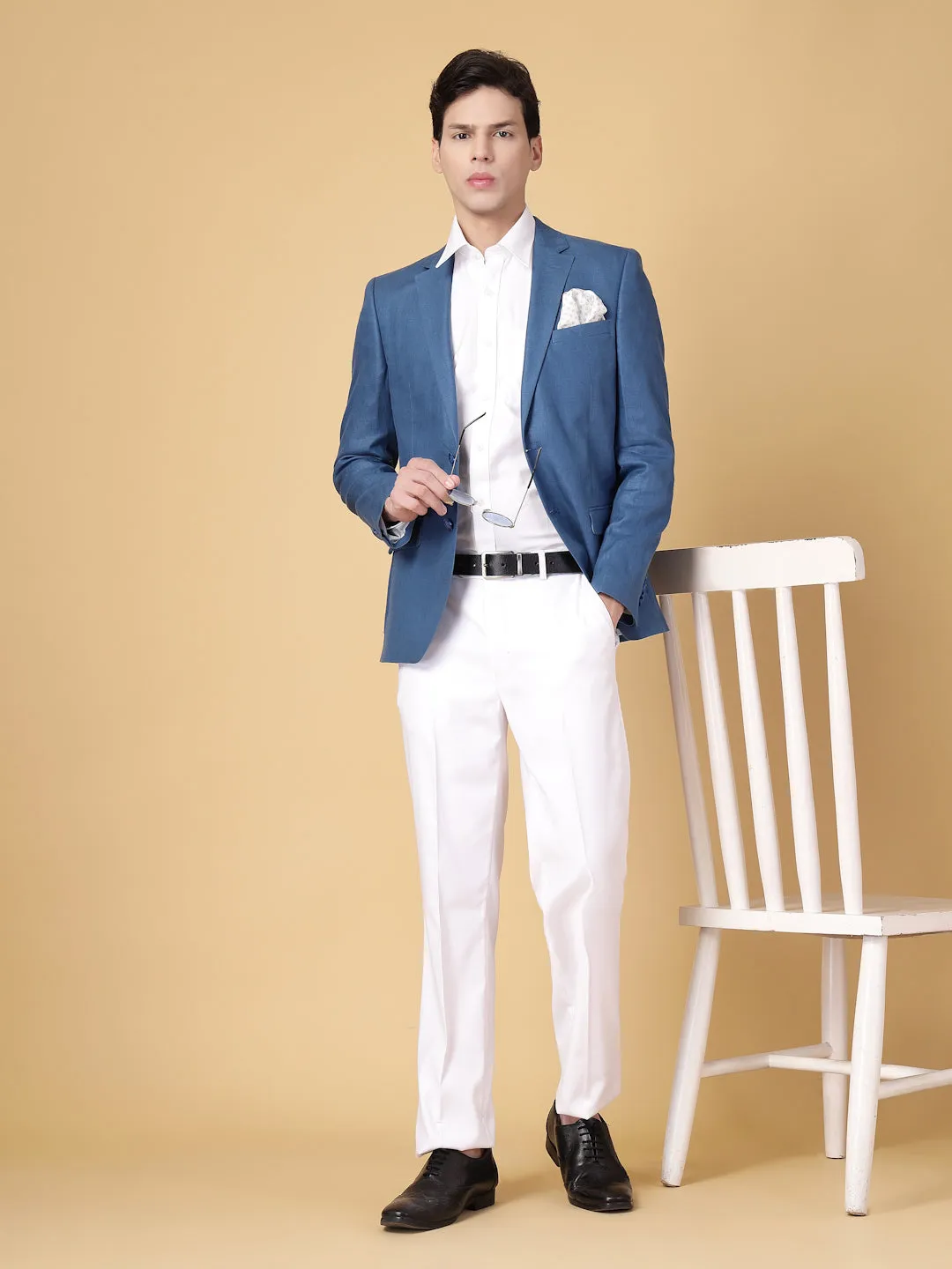 Oriental Blue 100% Hemp Solid Jacket