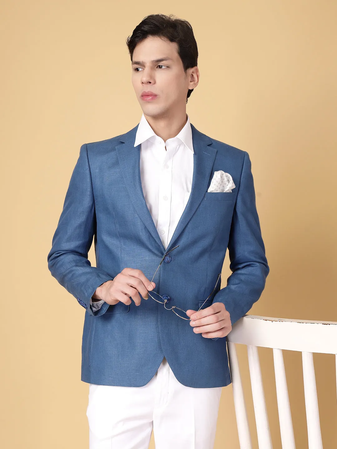 Oriental Blue 100% Hemp Solid Jacket