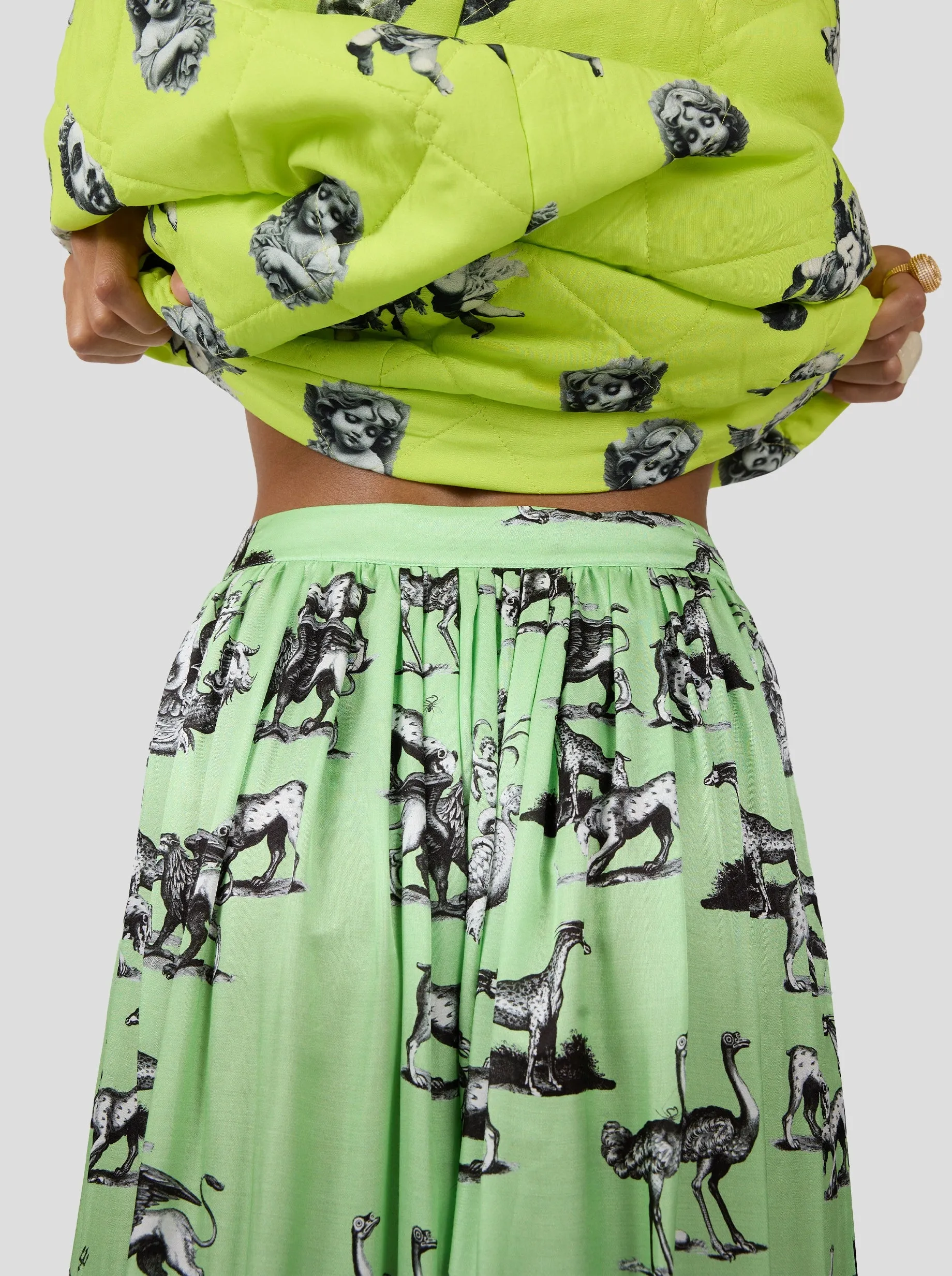 Orso Long skirt in Demon Print