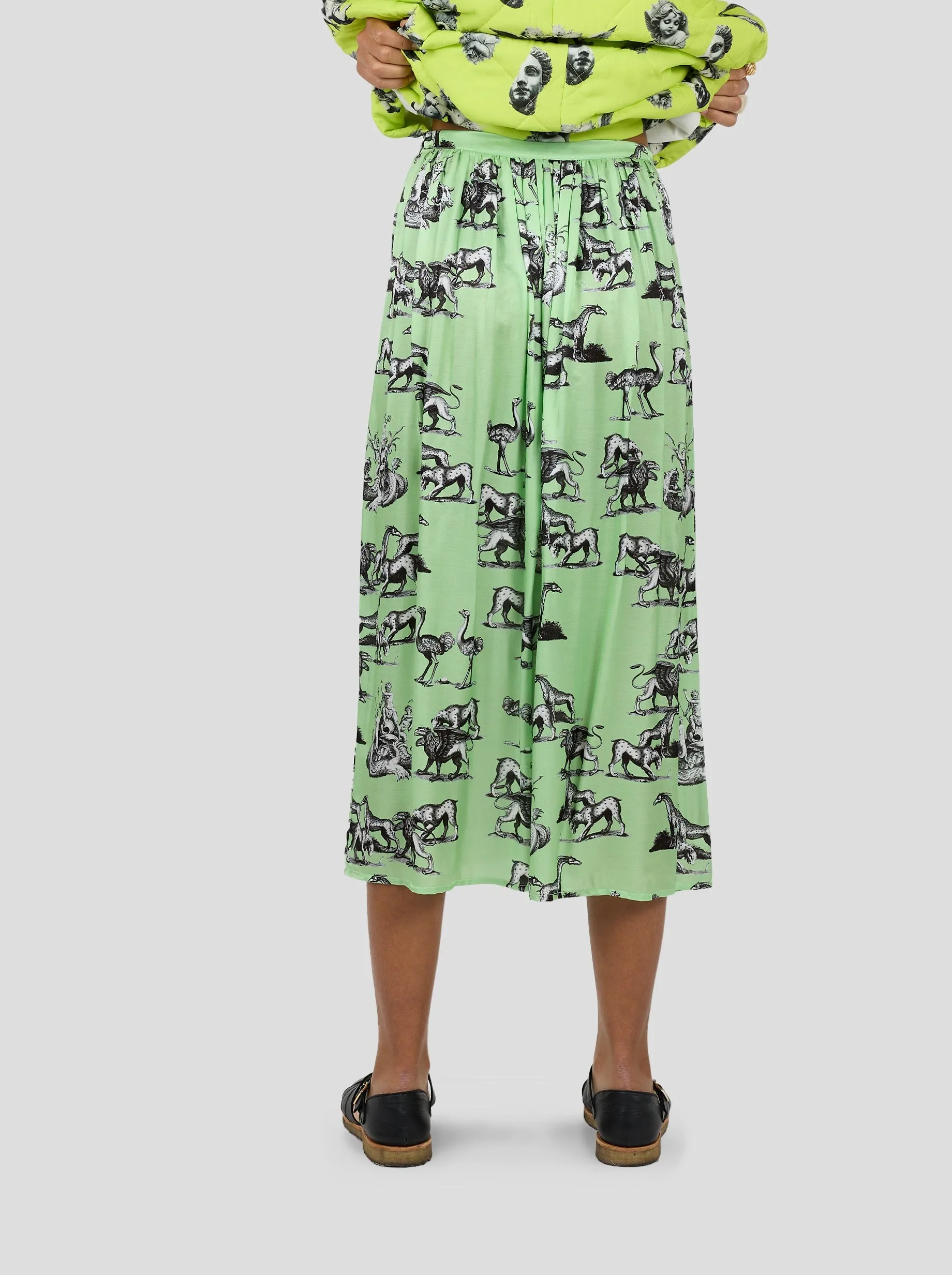 Orso Long skirt in Demon Print
