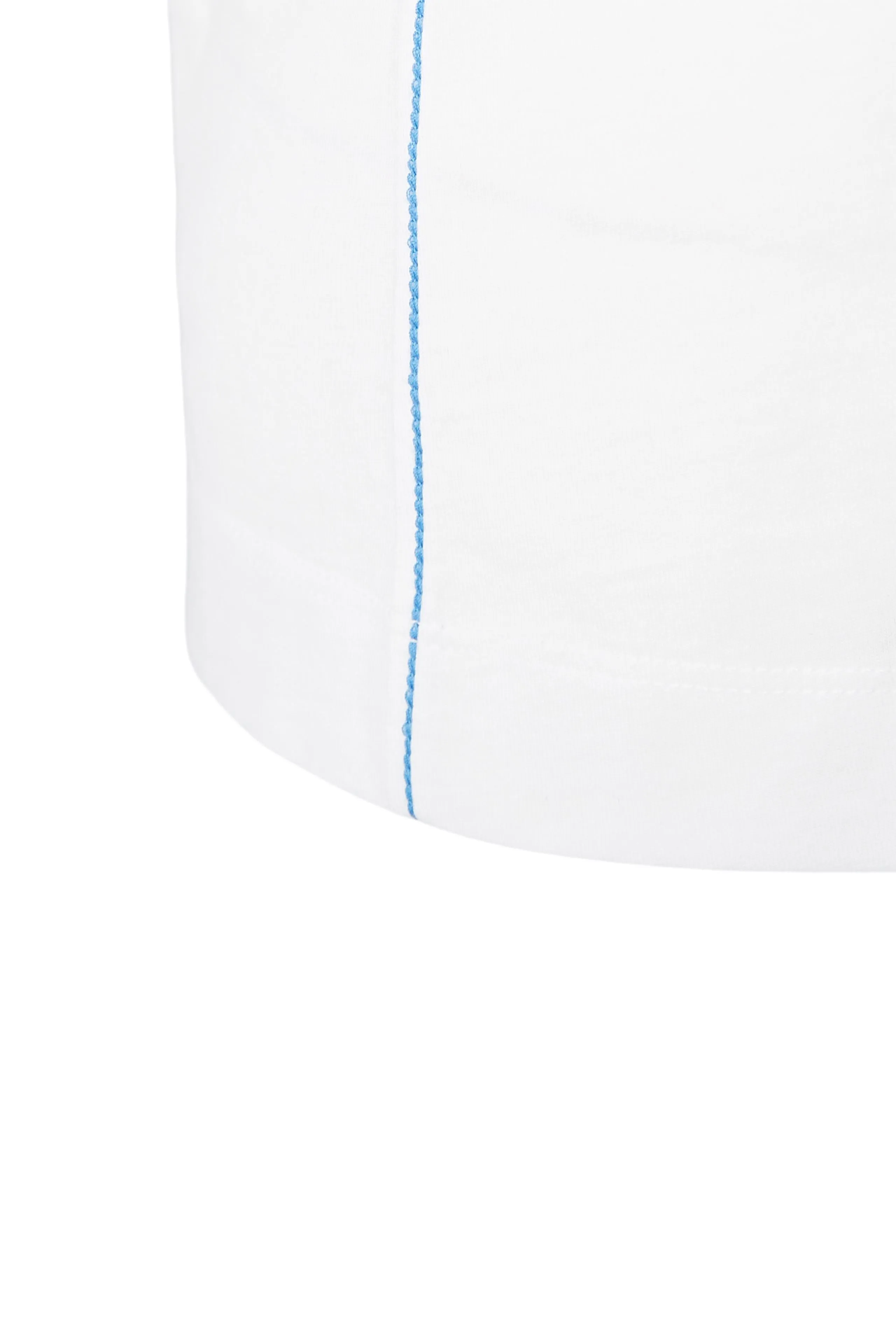 Oui White T-shirt With Blue Flower Motif