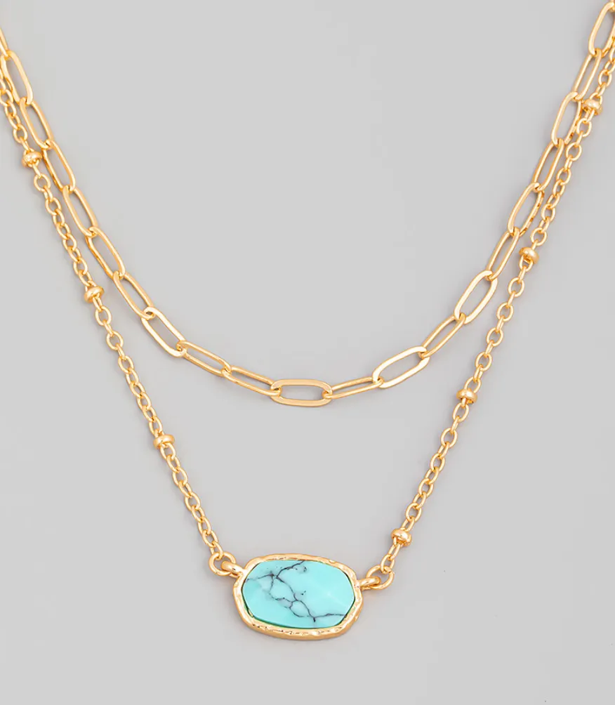 Oval Semi-Layered Necklace