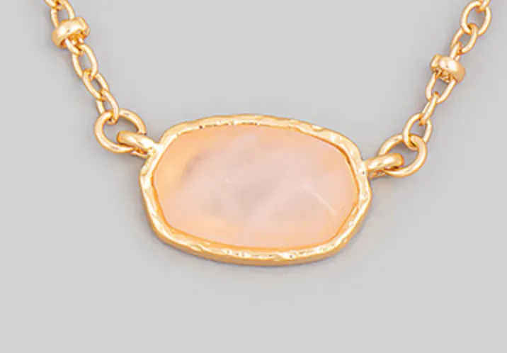 Oval Semi-Layered Necklace