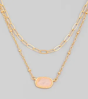 Oval Semi-Layered Necklace