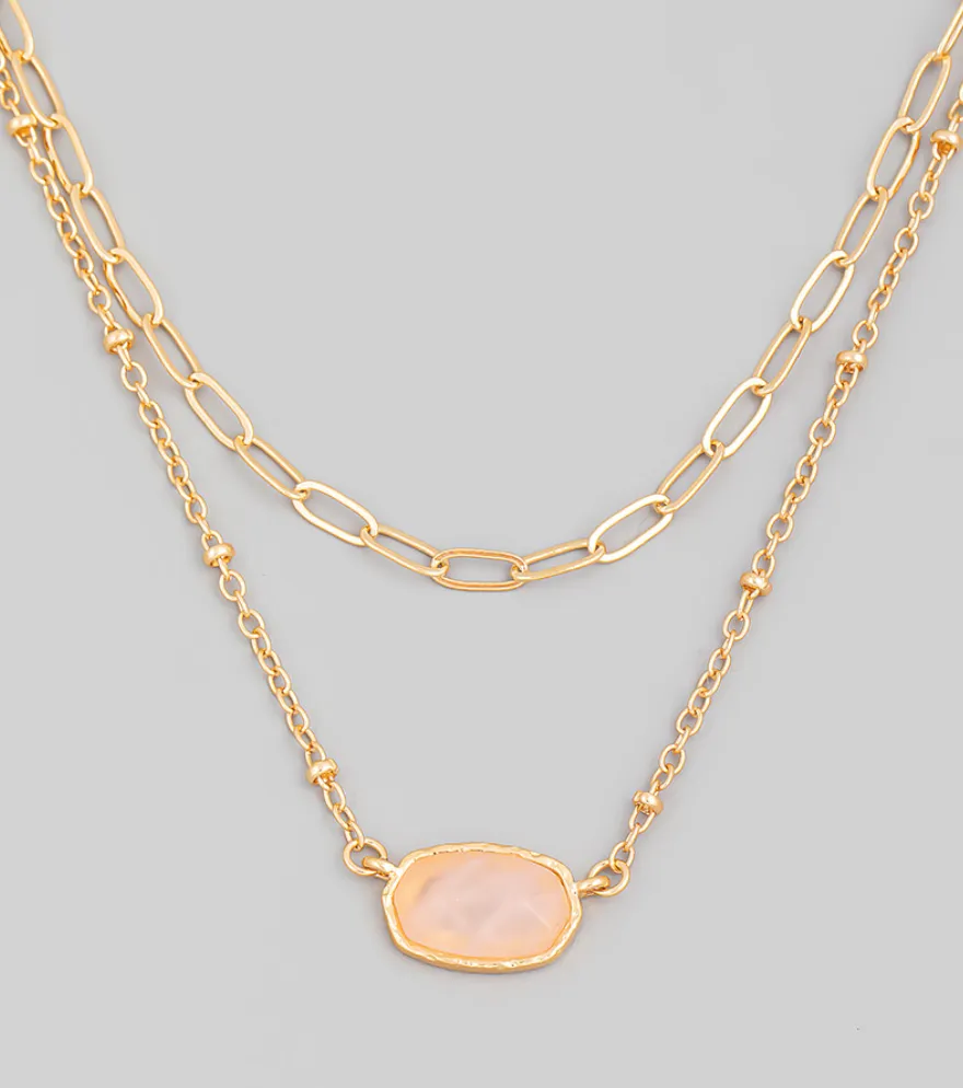 Oval Semi-Layered Necklace