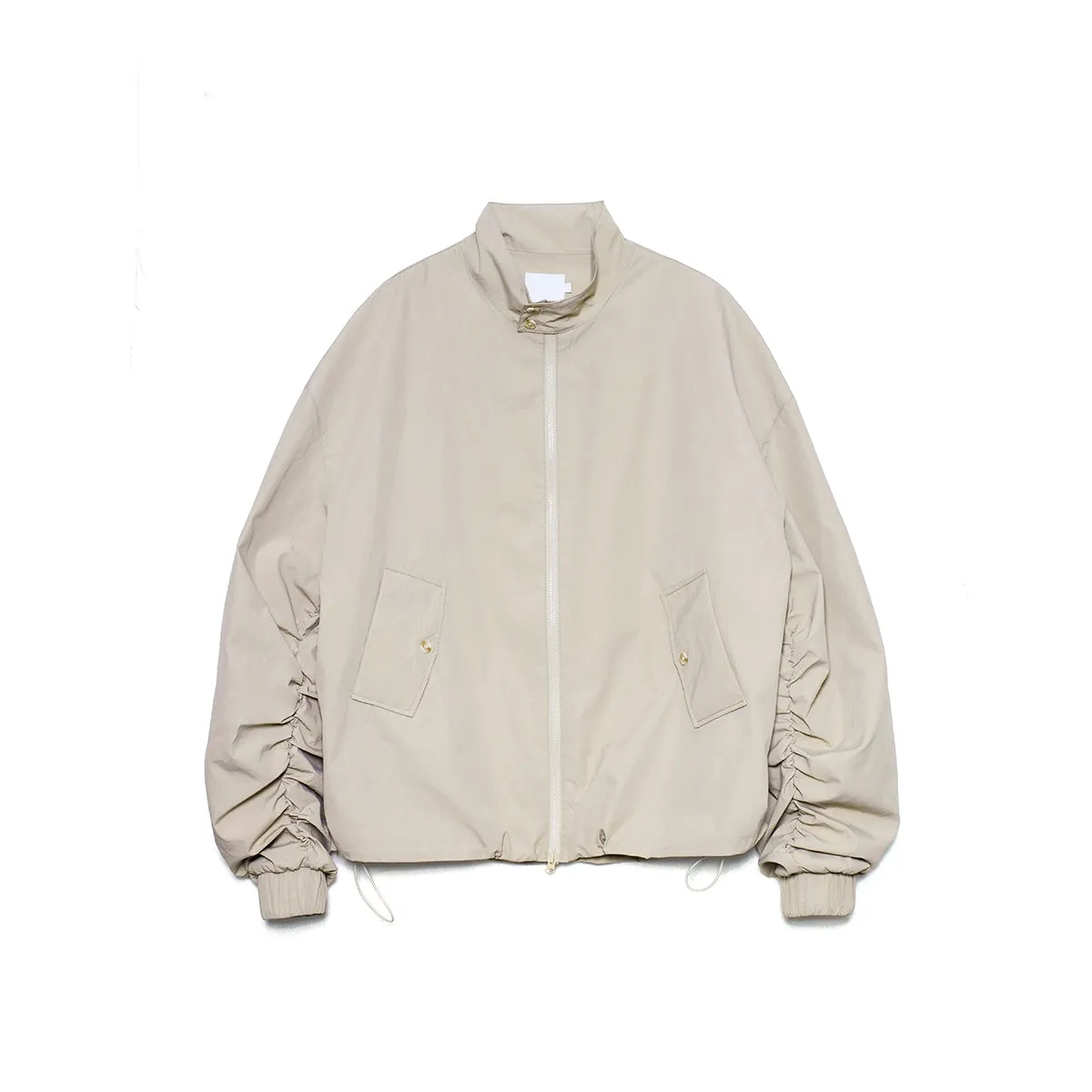 Oversized Nylon Zip-Up Jacket