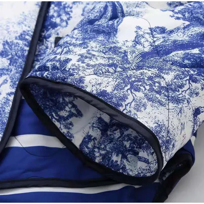 Oversized printed coat with long sleeves for women - Casual wear for everyday comfort