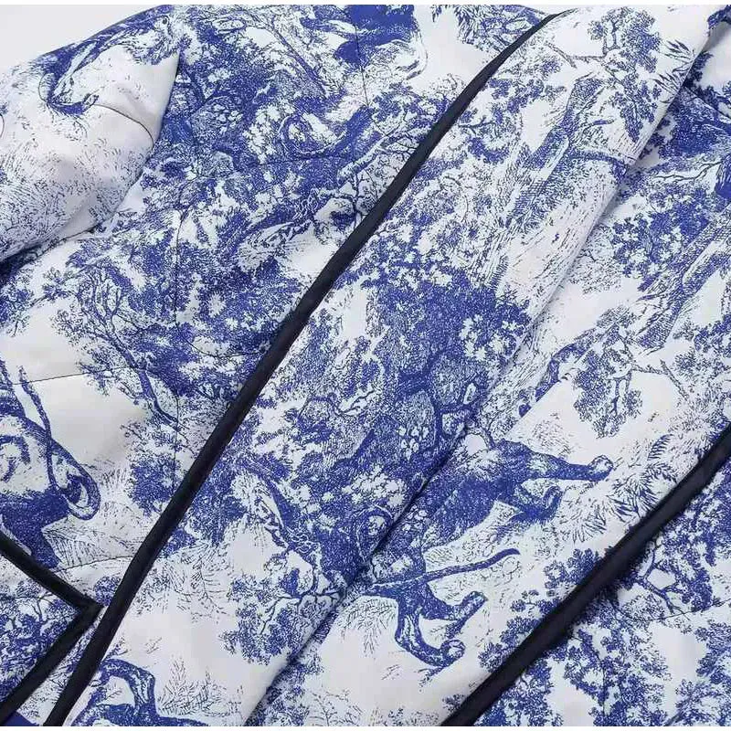 Oversized printed coat with long sleeves for women - Casual wear for everyday comfort